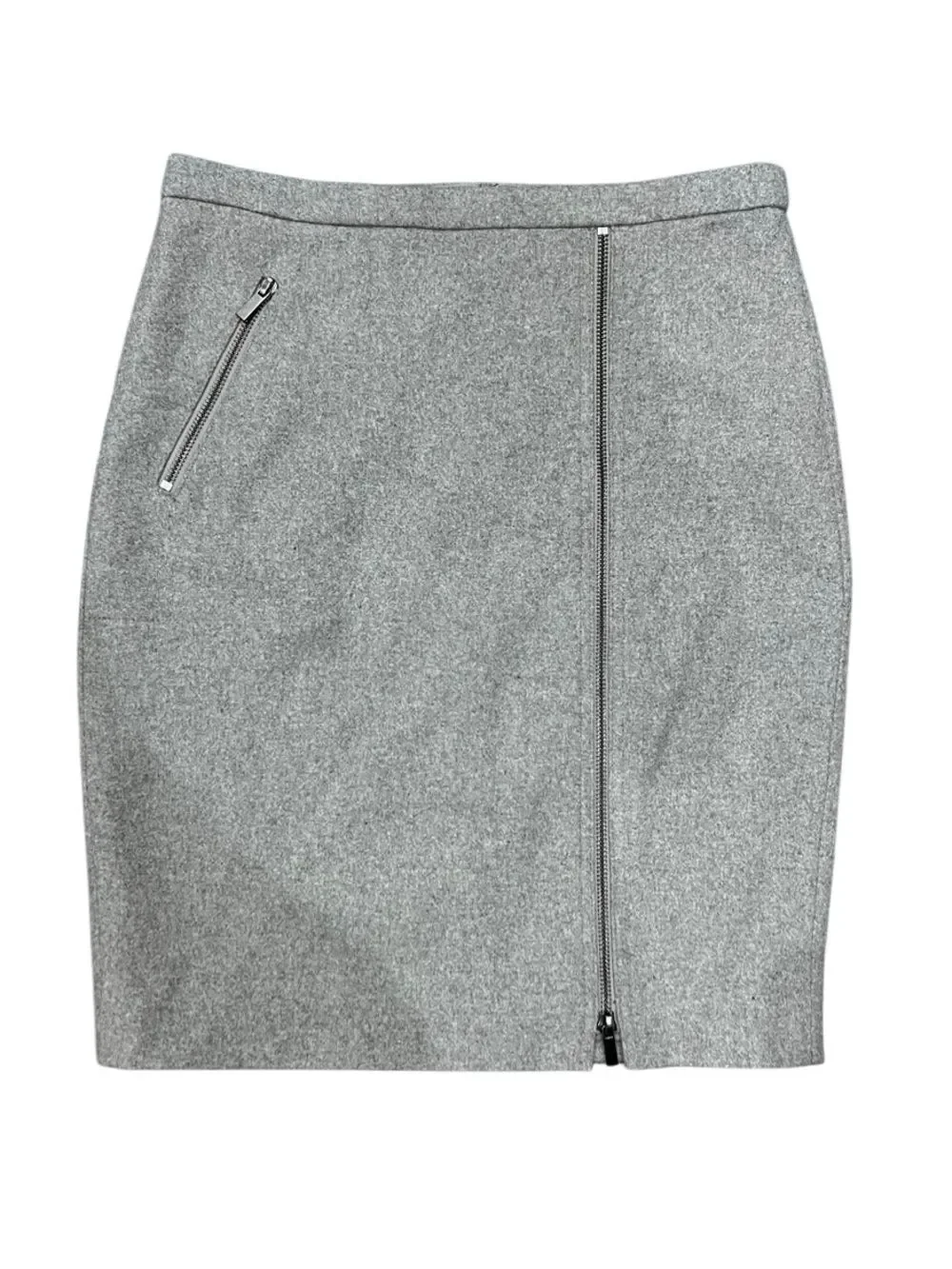 J.Crew Wool Pencil Skirt Light Grey Size 2